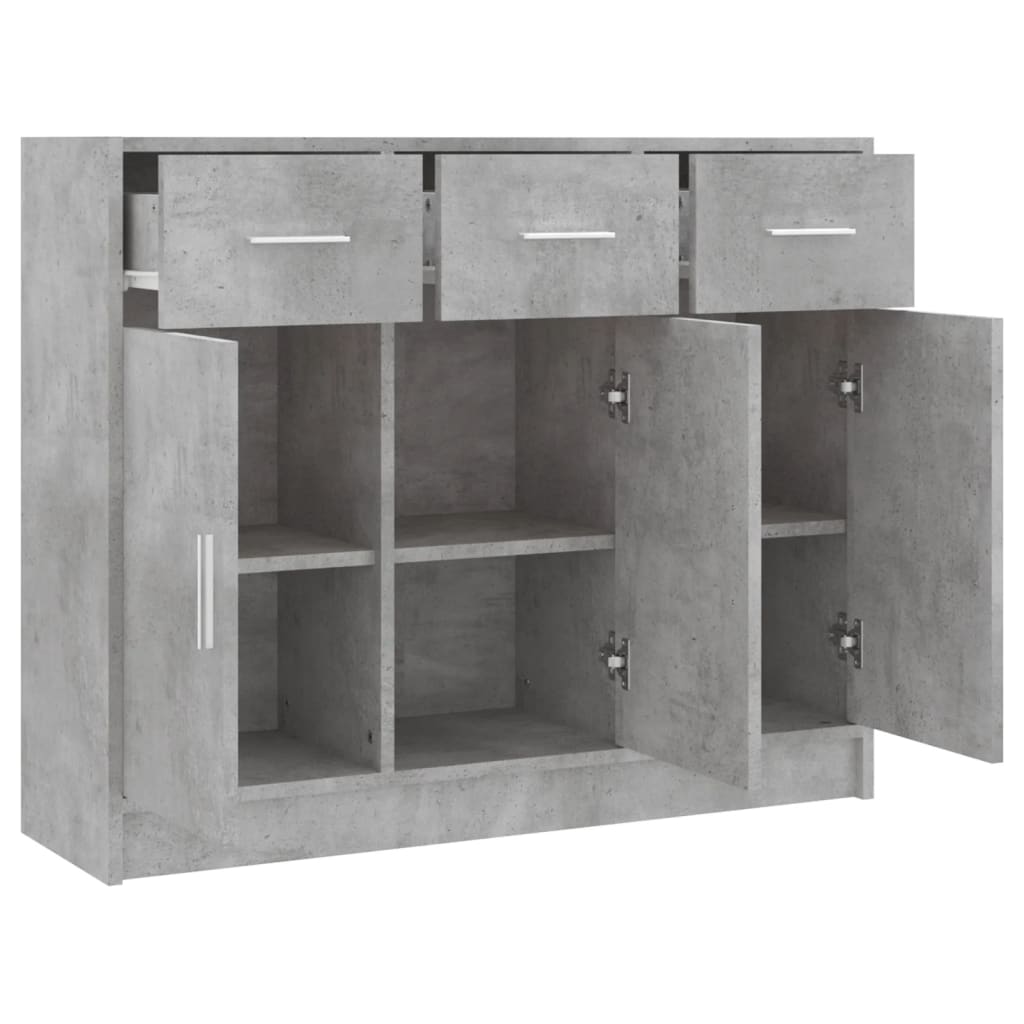 Sideboard | Concrete grey | Engineered wood | Medium | Sideboard