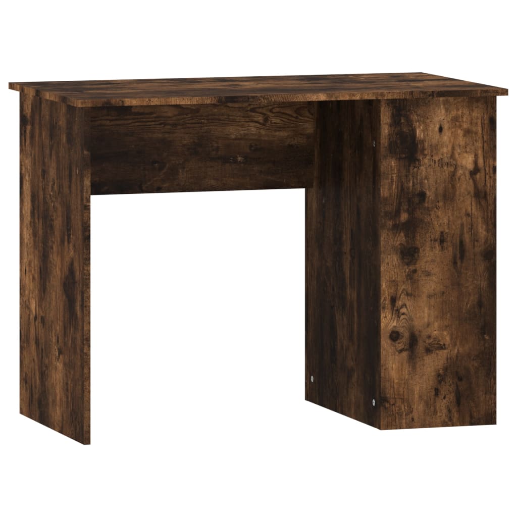 vidaXL Desk Smoked Oak 100x55x75 cm Engineered Wood