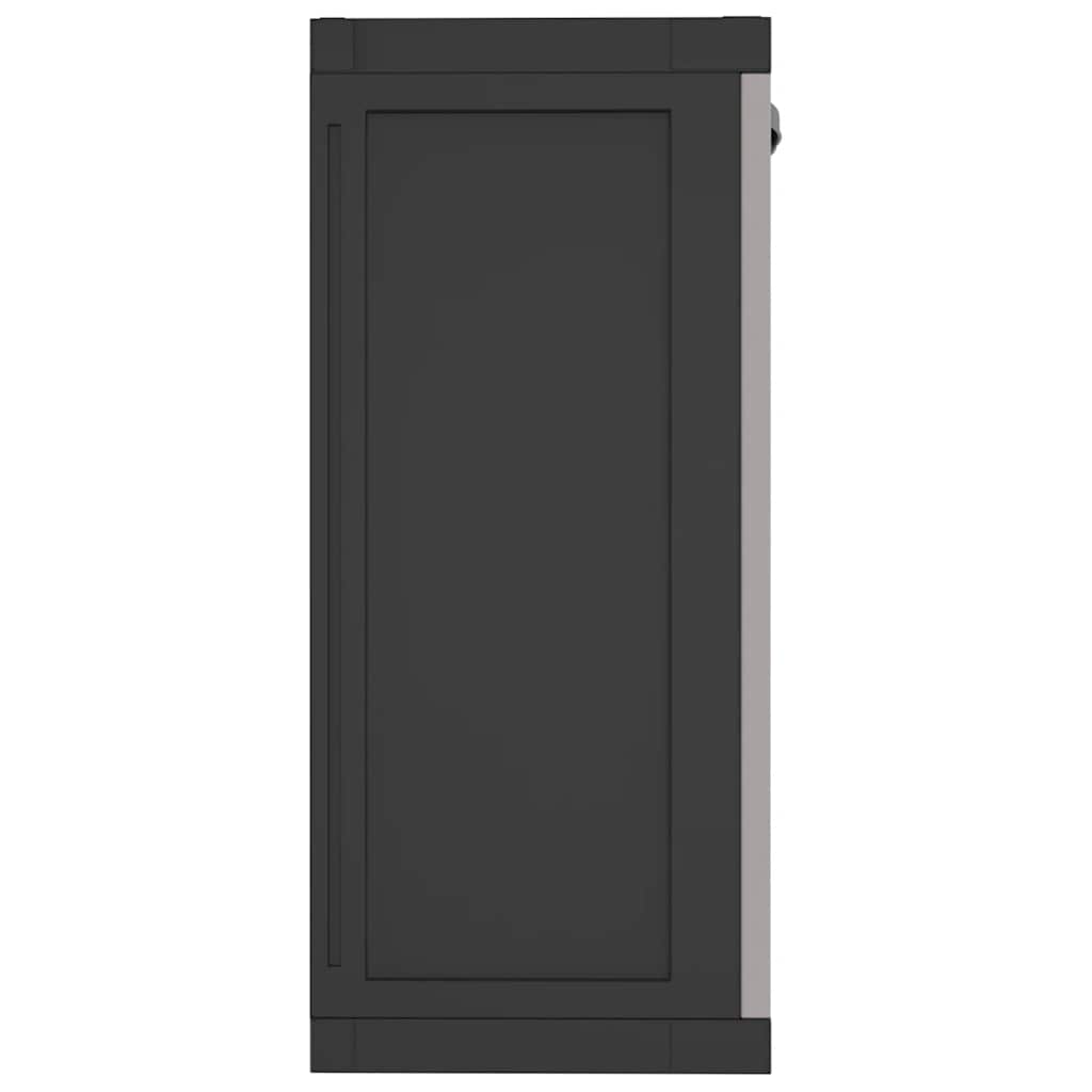 Outdoor Storage Cabinet Grey and Black 97x37x85 cm PP