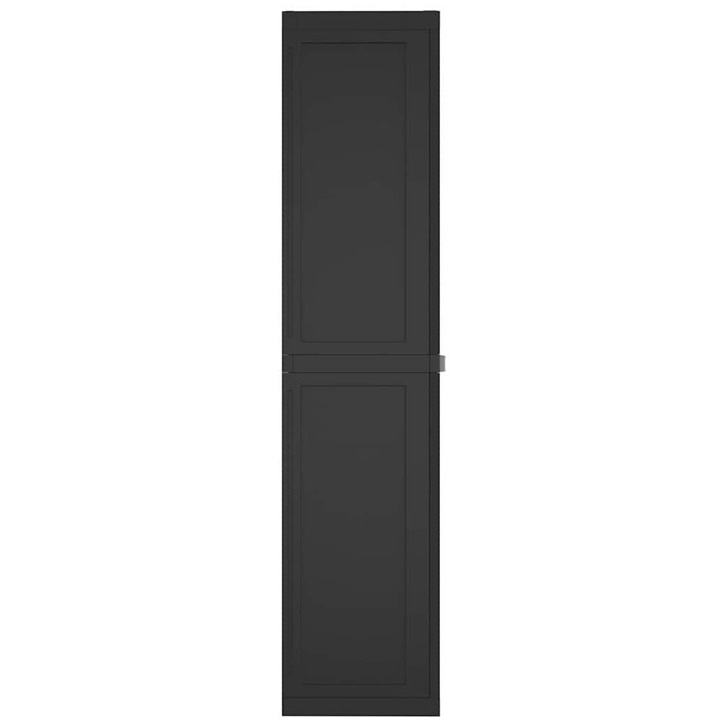 Outdoor Storage Cabinet Black 65x37x165 cm PP