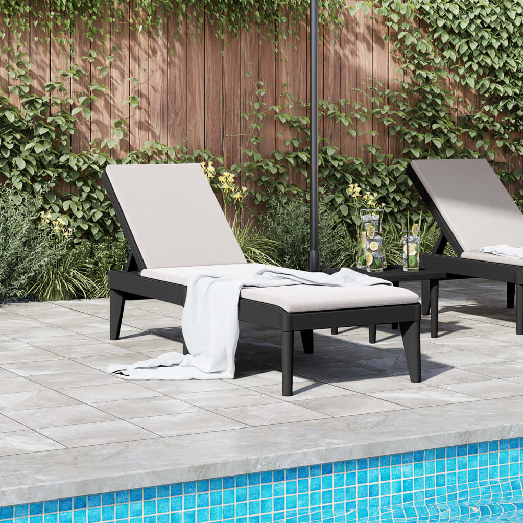 vidaXL Sun Lounger Anthracite 186x60x29 cm PP