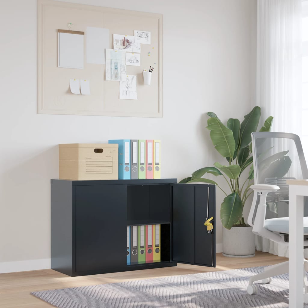 File Cabinet Anthracite 90x40x70 cm Steel