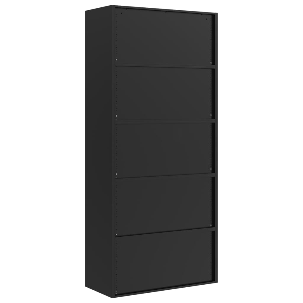 File Cabinet Black 90x40x200 cm Steel