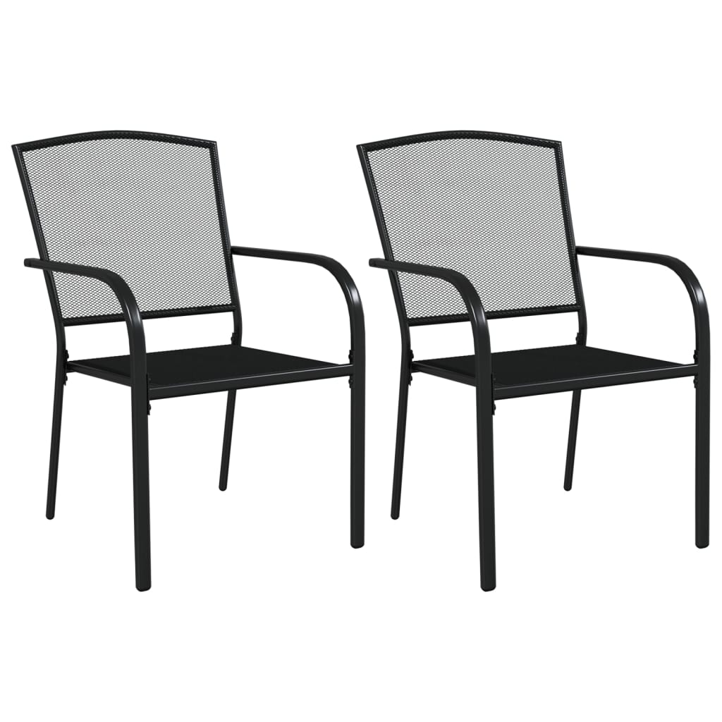 Garden Dining Set | Anthracite | Powder-Coated Steel | Medium | Stackable