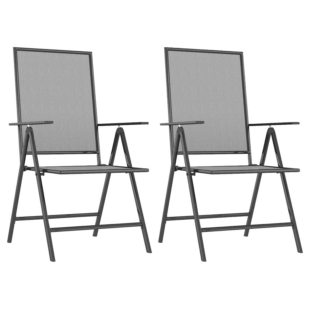 Garden Dining Set | Anthracite | Powder-Coated Steel | Medium | Foldable