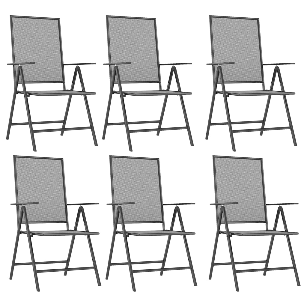 Garden Dining Set | Anthracite | Steel | 7-piece set