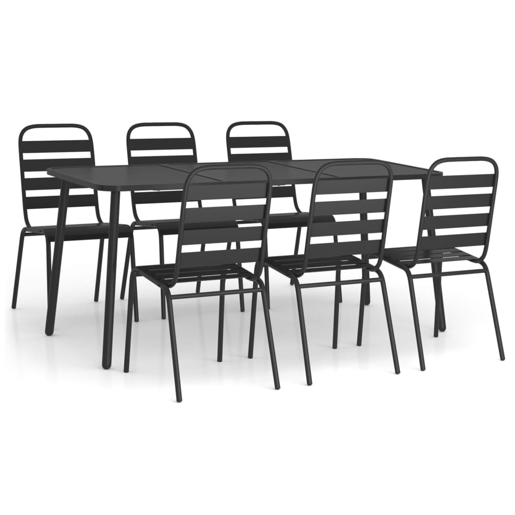 Garden Dining Set | Anthracite | Steel | Medium | Stackable