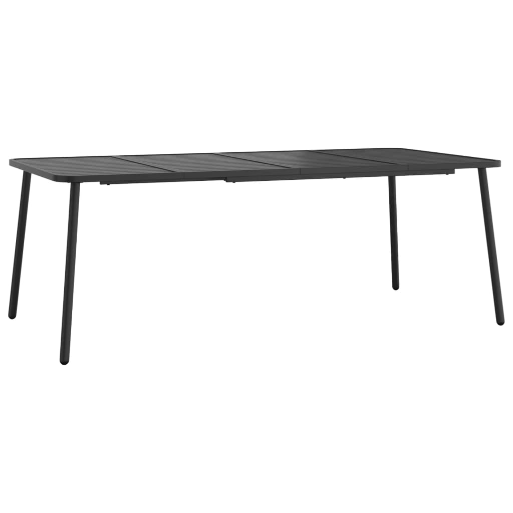 Garden Dining Set | Anthracite | Steel | Large | Stackable