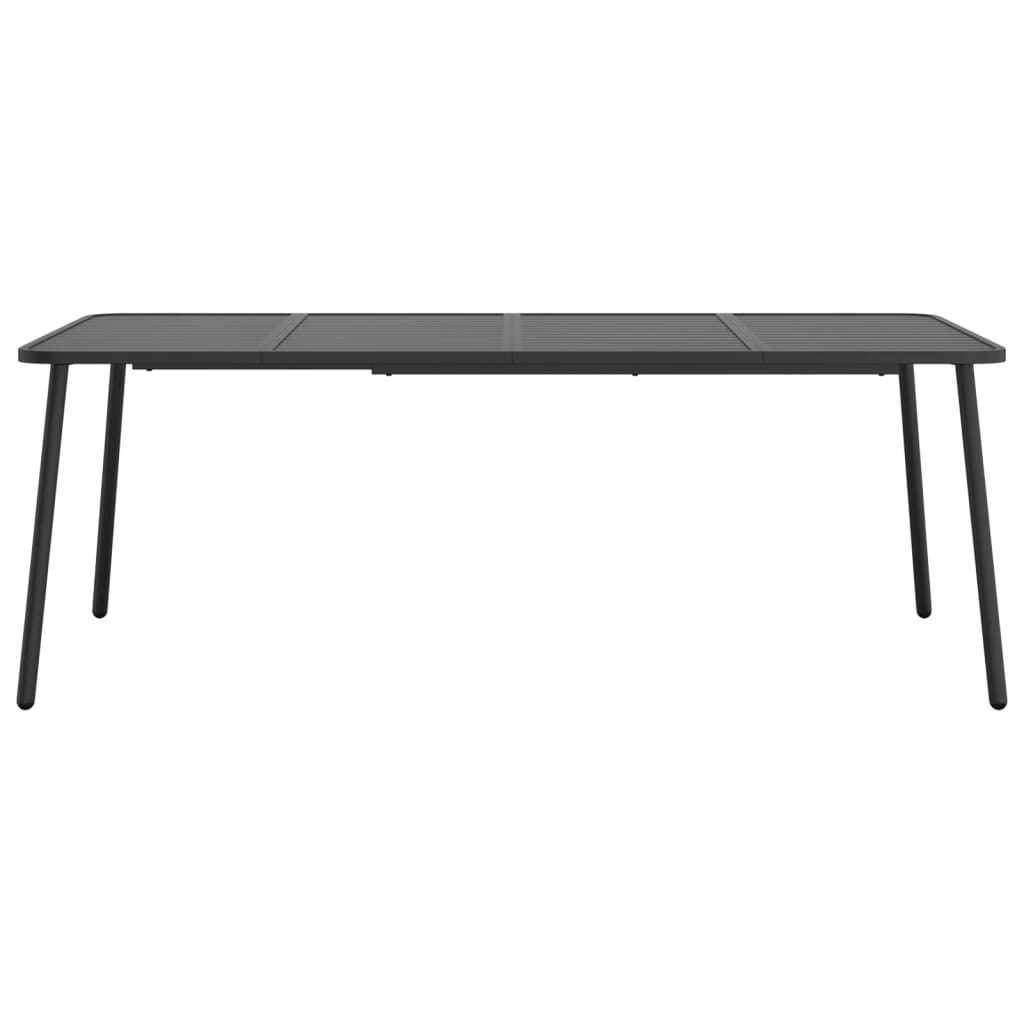 Garden Dining Set | Anthracite | Powder-Coated Steel | Large | Stackable