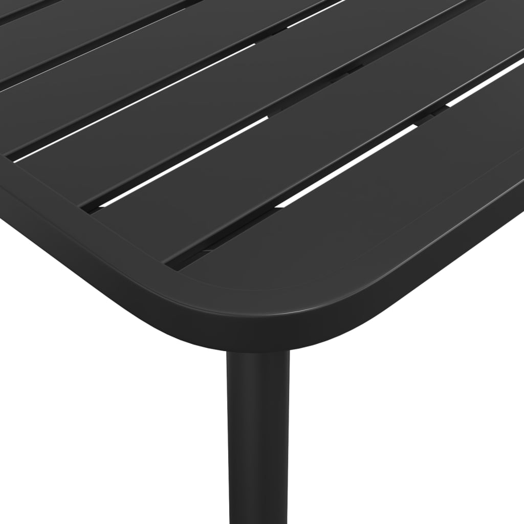 Garden Dining Set | Anthracite | Powder-Coated Steel | Large | Stackable