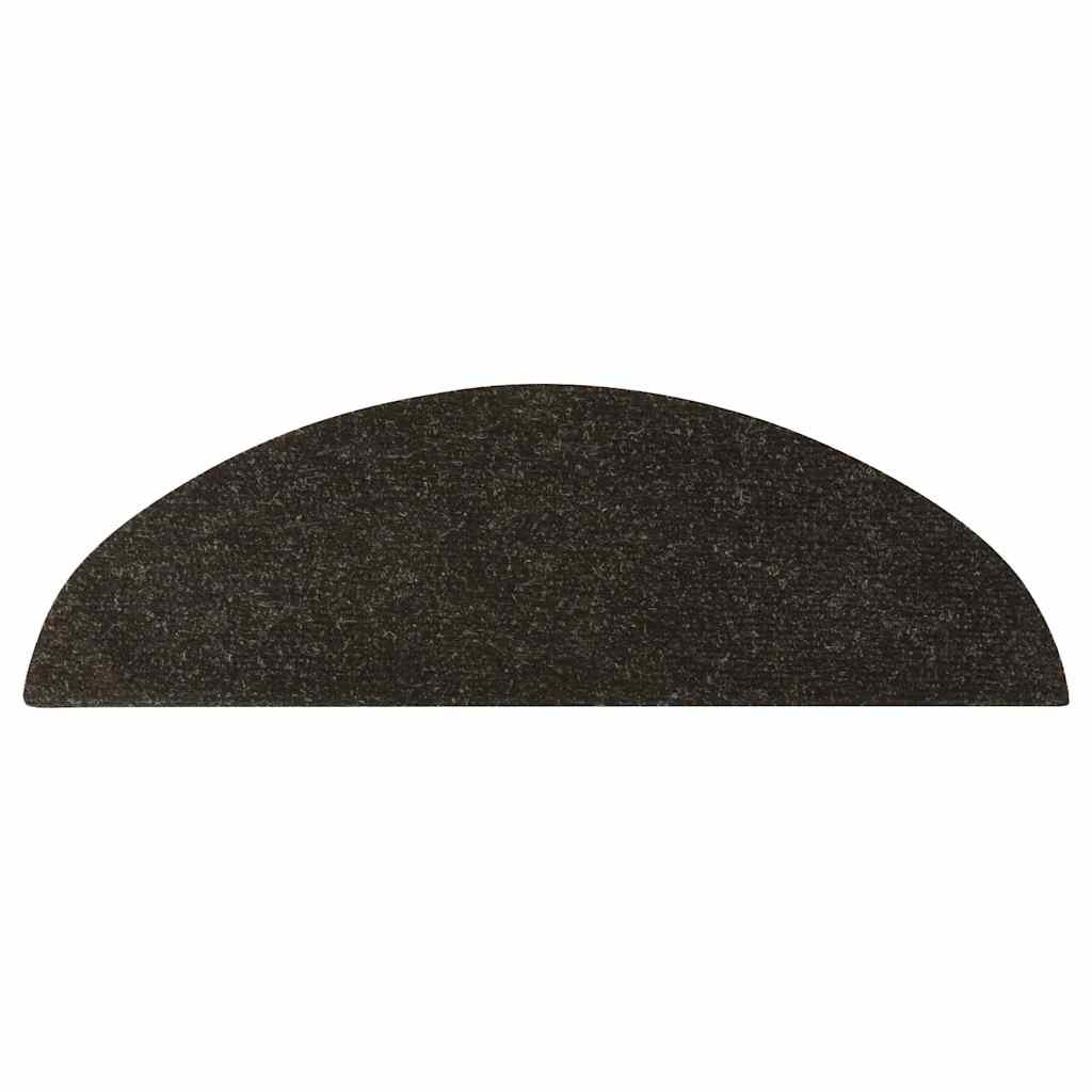 Stair Mats Self-adhesive 10 pcs Anthracite 56x17x3 cm
