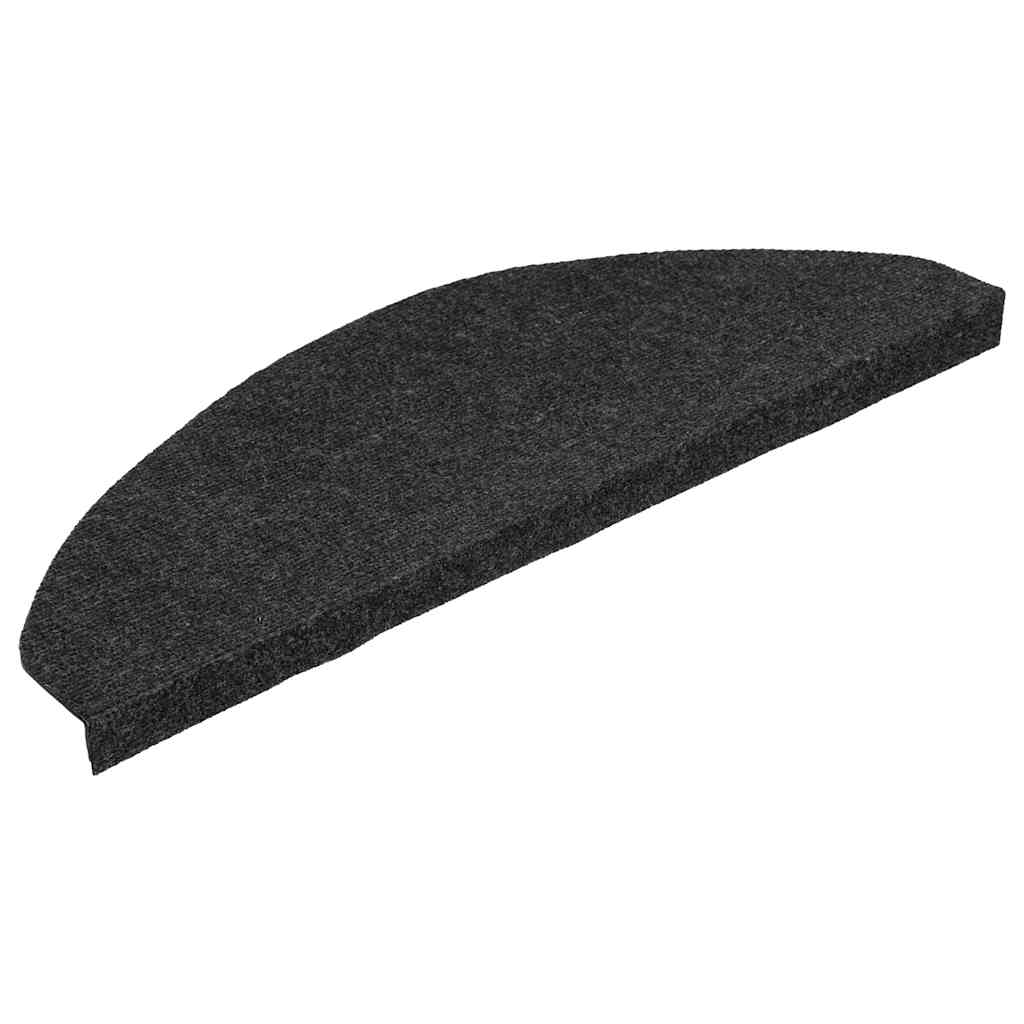 Stair Mats Self-adhesive 10 pcs Black 65x22,5x3,5 cm