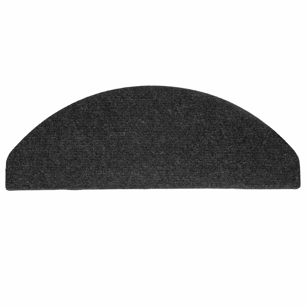Stair Mats Self-adhesive 10 pcs Black 65x22,5x3,5 cm