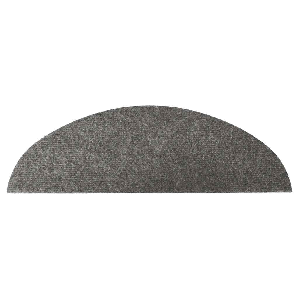 Stair Mats Self-adhesive 10 pcs Grey 56x17x3 cm