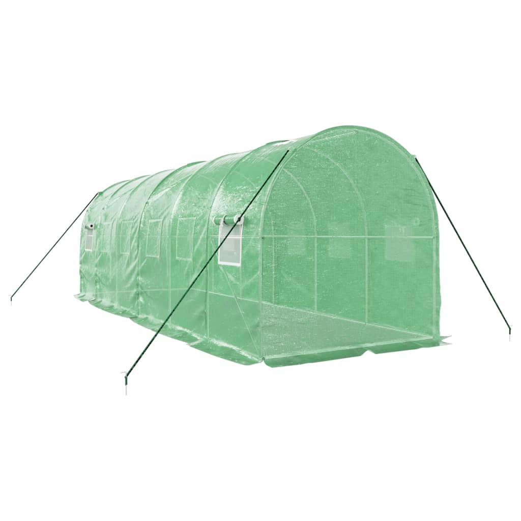 vidaXL Greenhouse with Steel Frame Green 12 m² 6x2x2 m