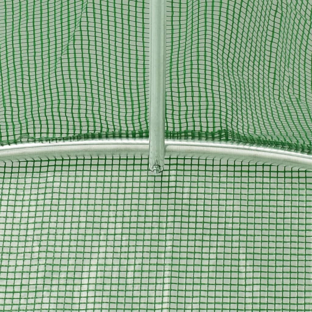 Greenhouse with Steel Frame Green 20 m² 10x2x2 m