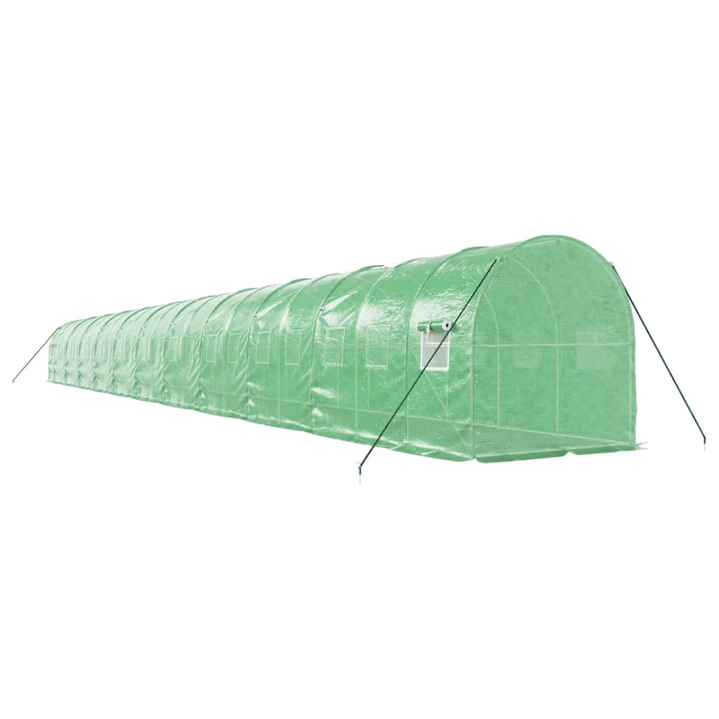 vidaXL Greenhouse with Steel Frame Green 44 m² 22x2x2 m