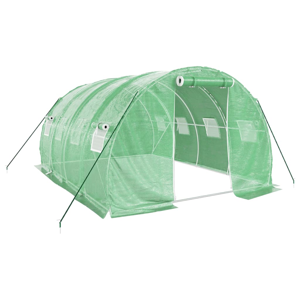 vidaXL Greenhouse with Steel Frame Green 12 m² 4x3x2 m