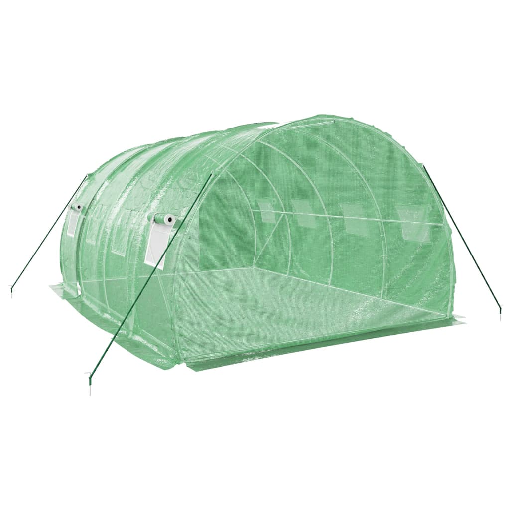 vidaXL Greenhouse with Steel Frame Green 12 m² 4x3x2 m