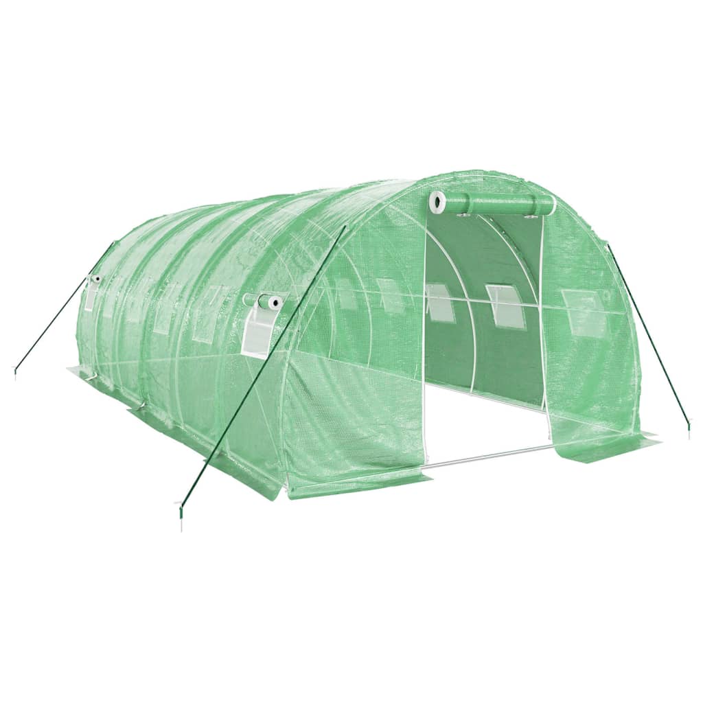 vidaXL Greenhouse with Steel Frame Green 18 m² 6x3x2 m