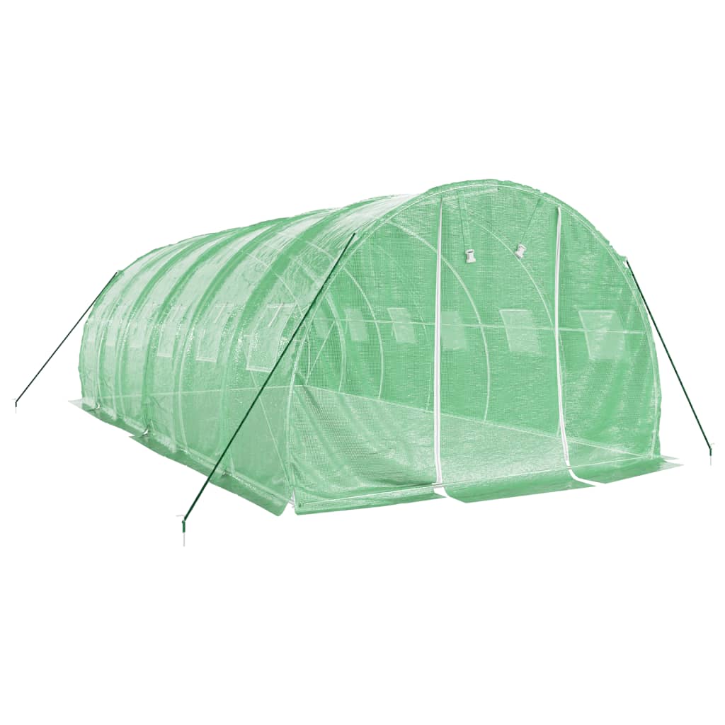 vidaXL Greenhouse with Steel Frame Green 18 m² 6x3x2 m