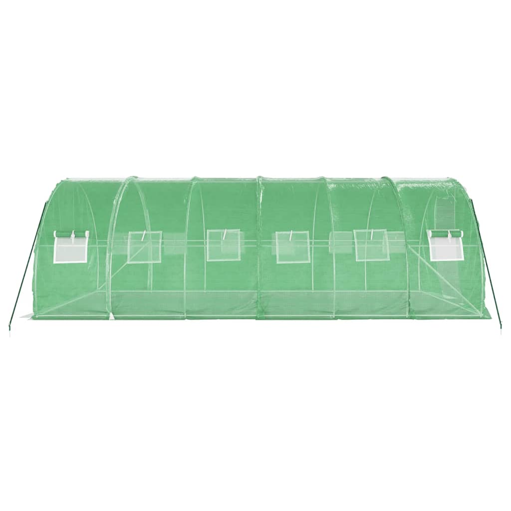 vidaXL Greenhouse with Steel Frame Green 18 m² 6x3x2 m