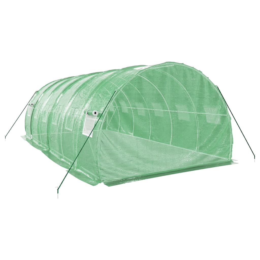 vidaXL Greenhouse with Steel Frame Green 18 m² 6x3x2 m