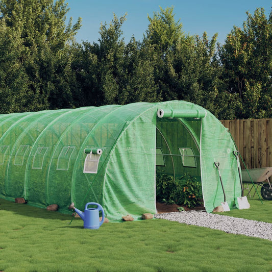 vidaXL Greenhouse with Steel Frame Green 18 m² 6x3x2 m