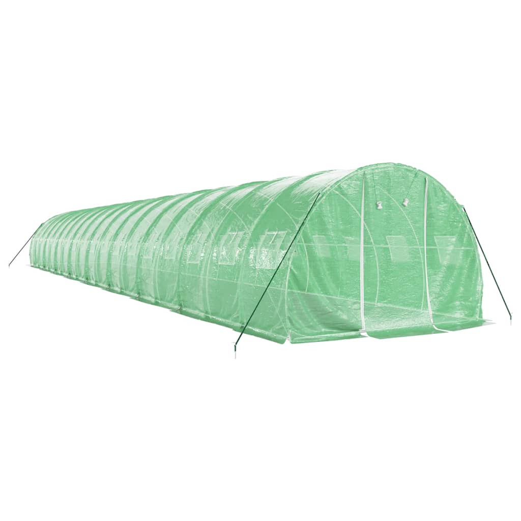 vidaXL Greenhouse with Steel Frame Green 54 m² 18x3x2 m