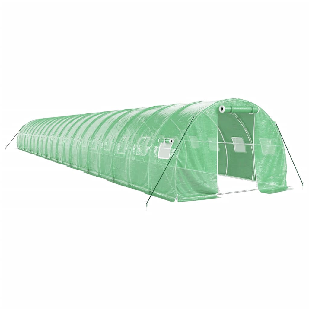 vidaXL Greenhouse with Steel Frame Green 60 m² 20x3x2 m