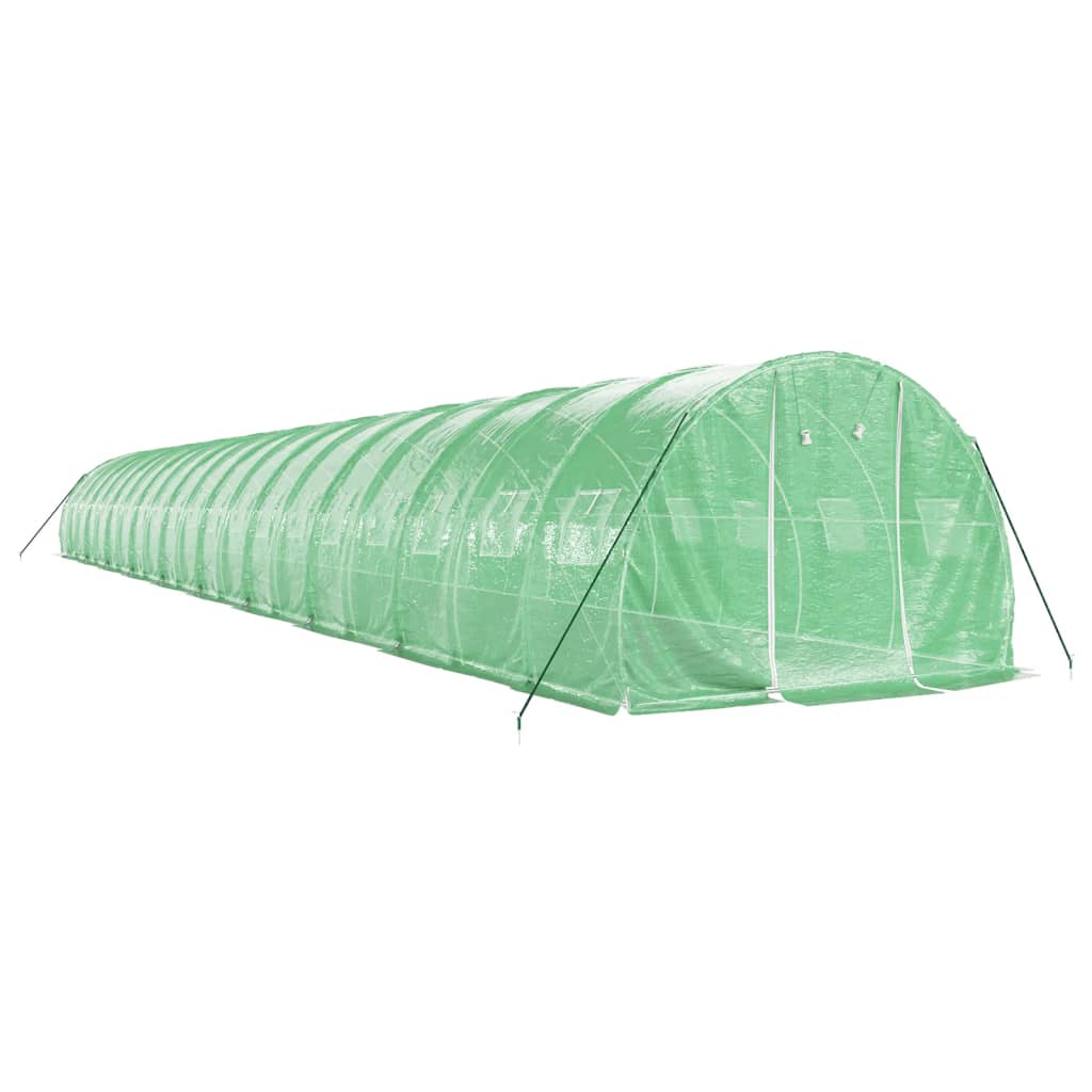 vidaXL Greenhouse with Steel Frame Green 60 m² 20x3x2 m