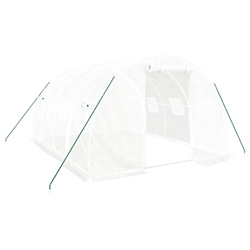 vidaXL Greenhouse with Steel Frame White 12 m² 4x3x2 m