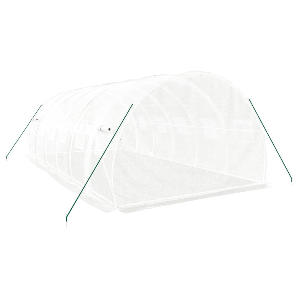 vidaXL Greenhouse with Steel Frame White 18 m² 6x3x2 m