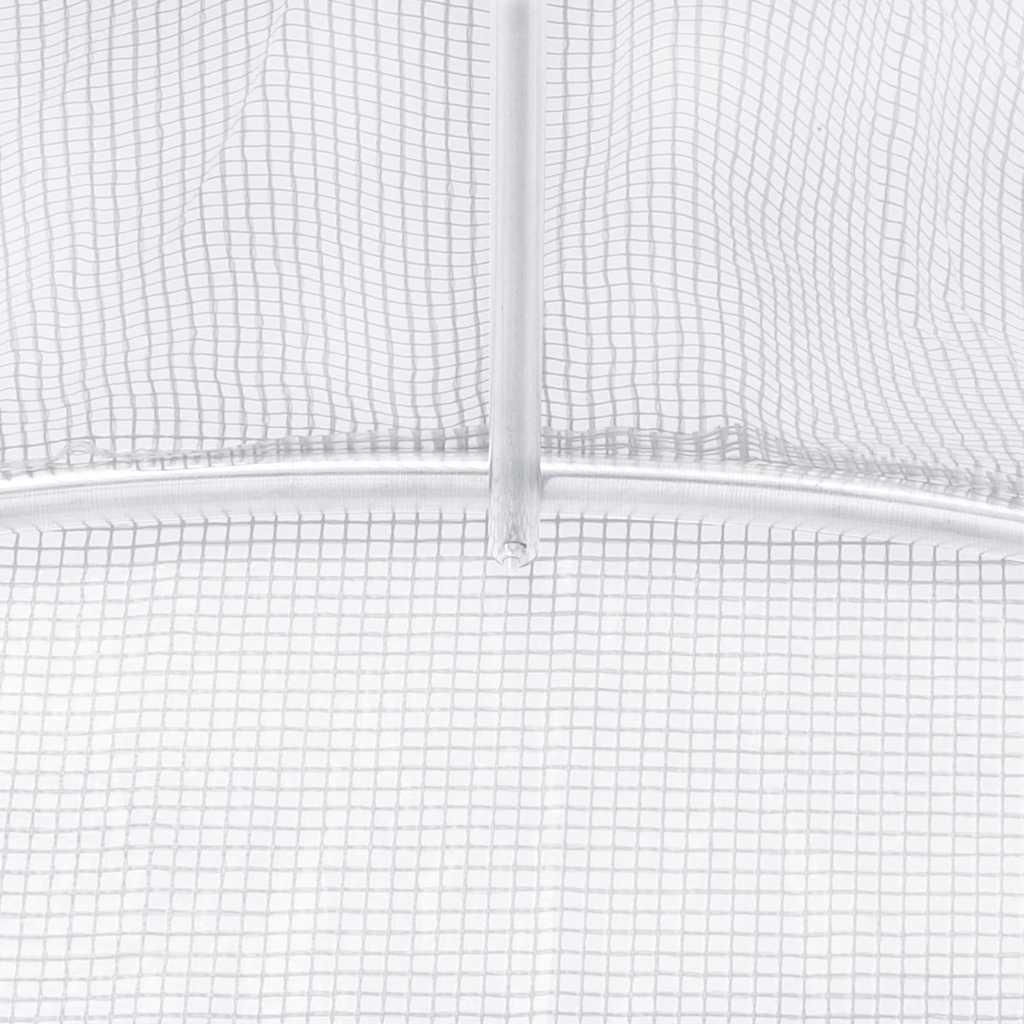 Greenhouse with Steel Frame White 30 m² 10x3x2 m