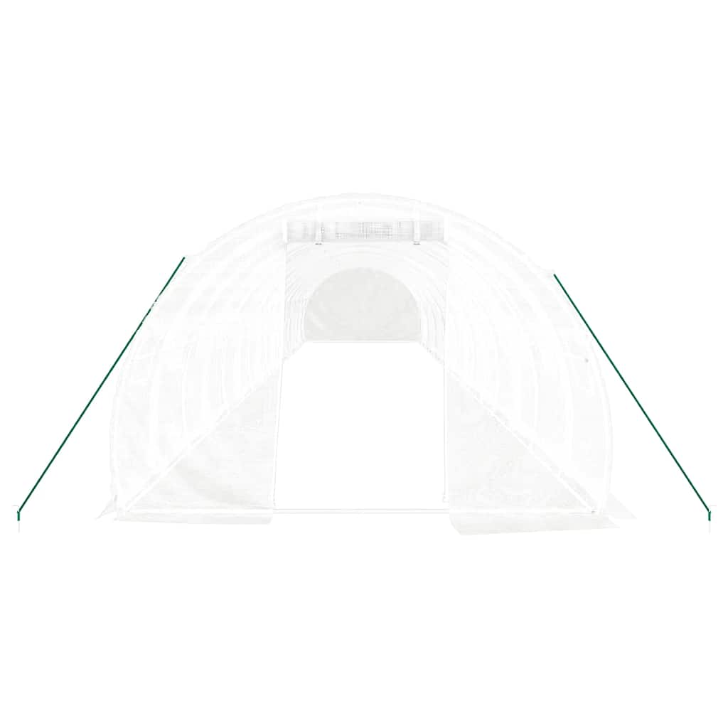 Greenhouse with Steel Frame White 48 m² 16x3x2 m