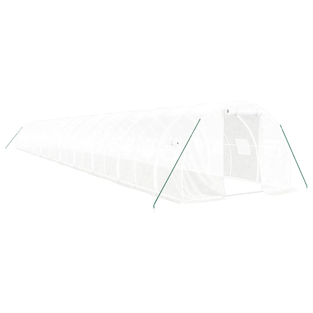 vidaXL Greenhouse with Steel Frame White 66 m² 22x3x2 m