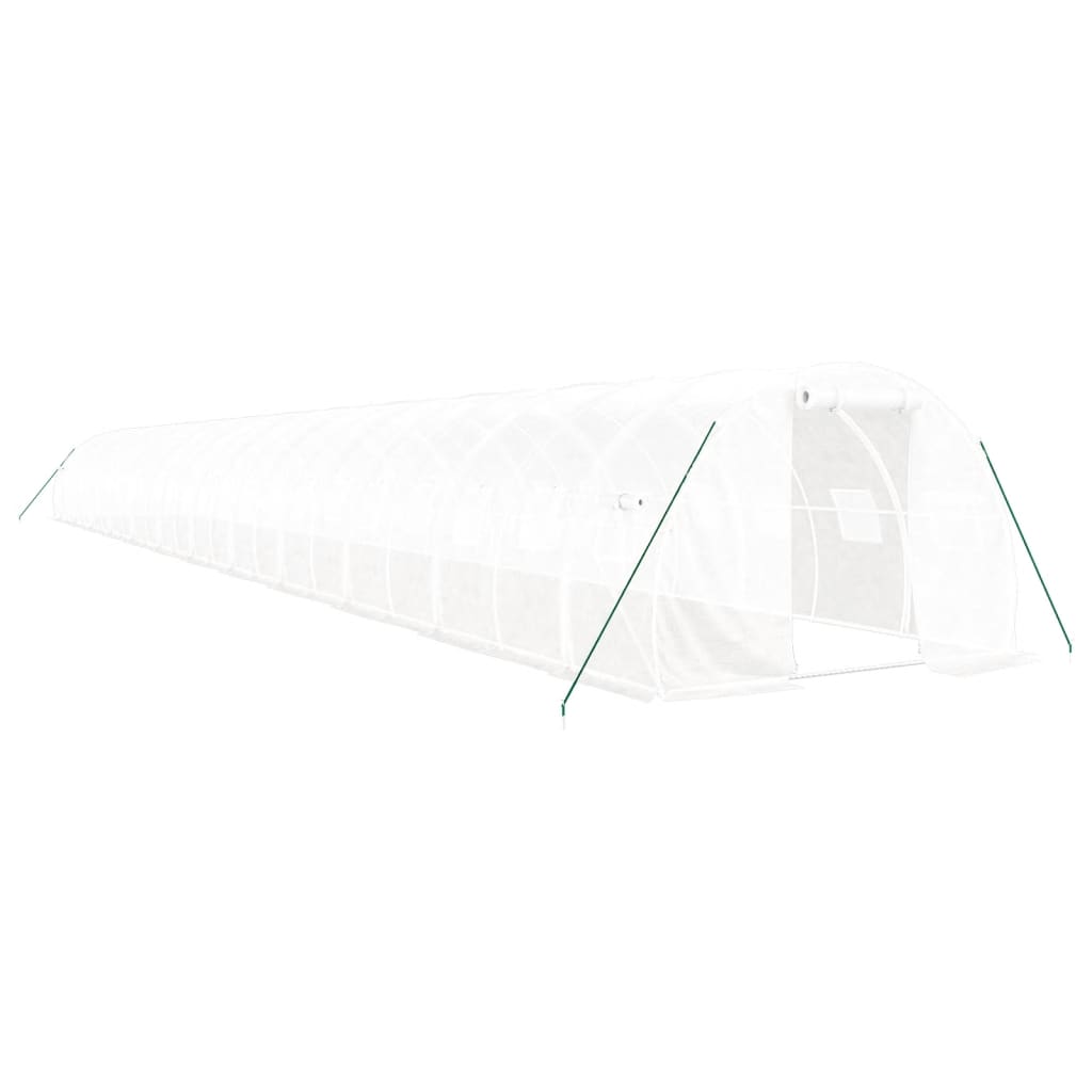 vidaXL Greenhouse with Steel Frame White 72 m² 24x3x2 m