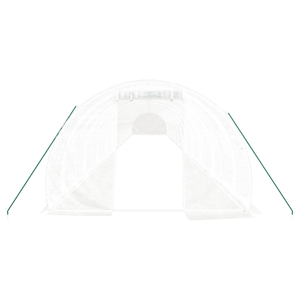 vidaXL Greenhouse with Steel Frame White 72 m² 24x3x2 m