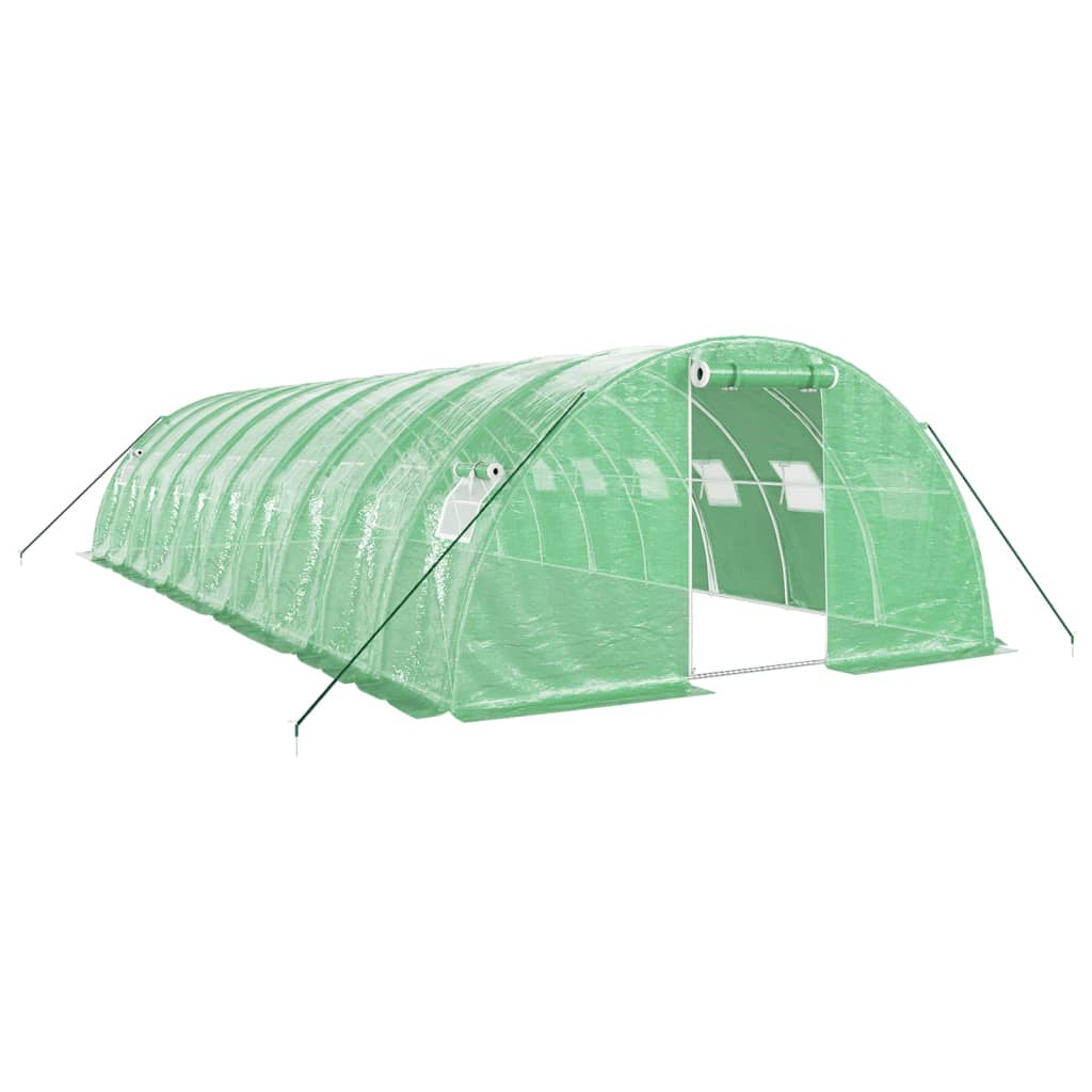 vidaXL Greenhouse with Steel Frame Green 40 m² 10x4x2 m