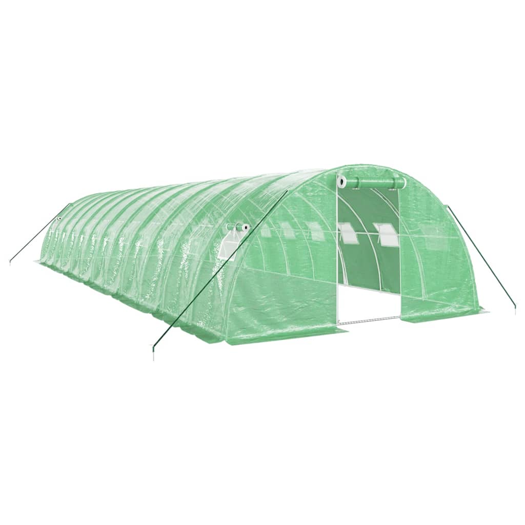 vidaXL Greenhouse with Steel Frame Green 48 m² 12x4x2 m