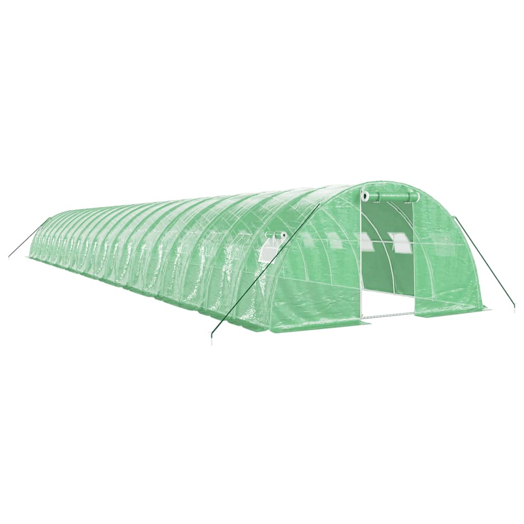 vidaXL Greenhouse with Steel Frame Green 80 m² 20x4x2 m