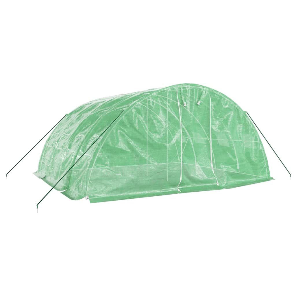 vidaXL Greenhouse with Steel Frame Green 20 m² 5x4x2.3 m