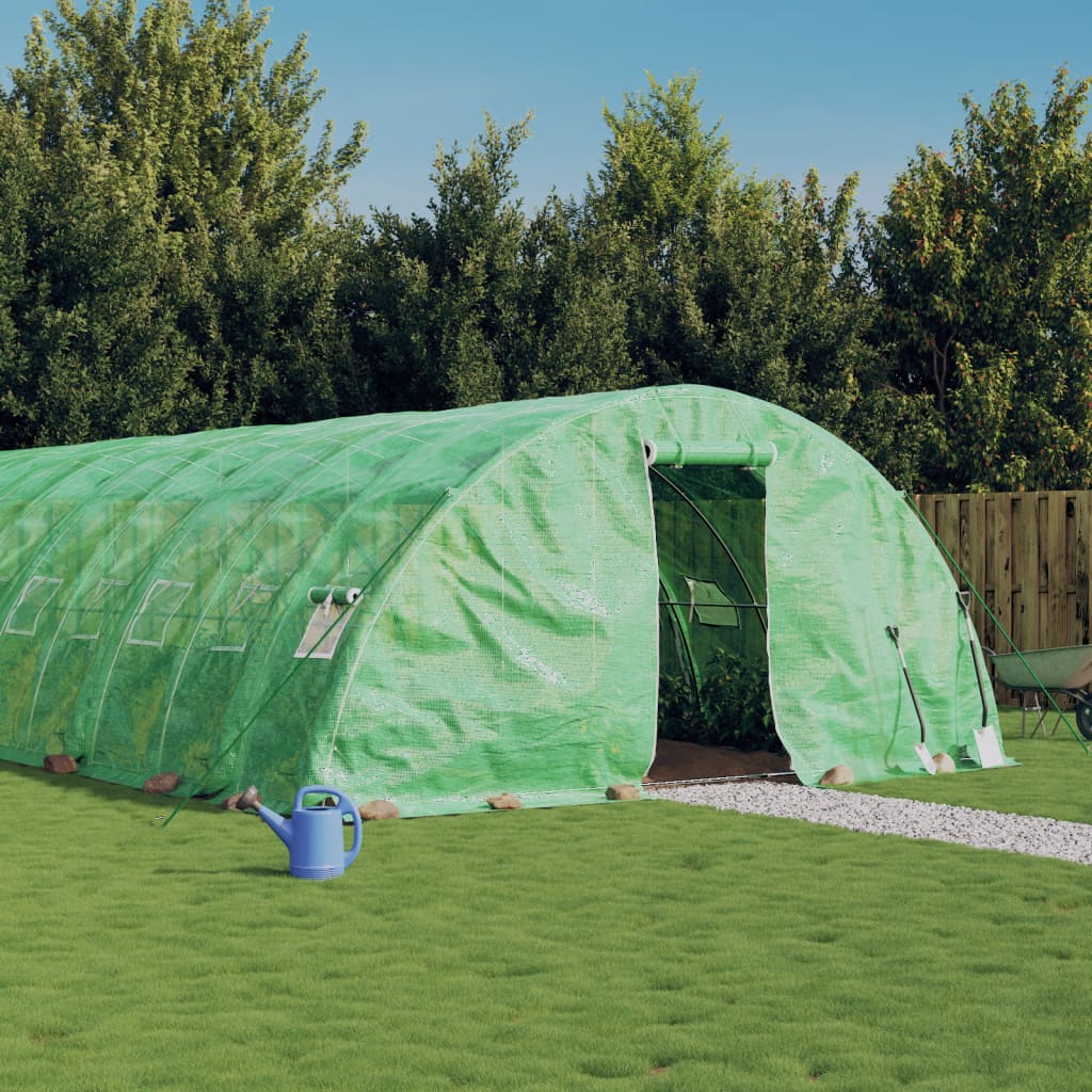 vidaXL Greenhouse with Steel Frame Green 50 m² 10x5x2.3 m