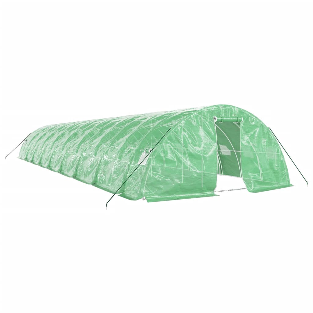 vidaXL Greenhouse with Steel Frame Green 90 m² 18x5x2.3 m