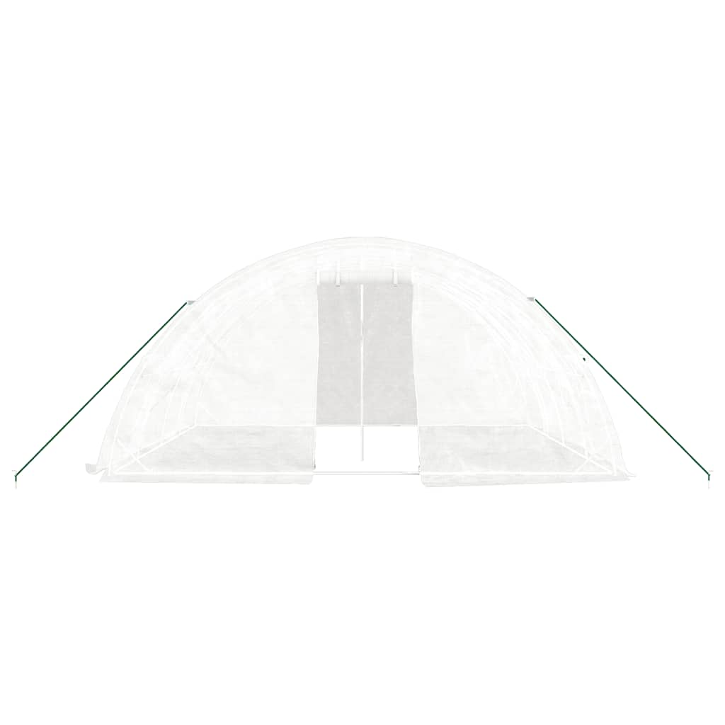 Greenhouse with Steel Frame White 20 m² 5x4x2,3 m