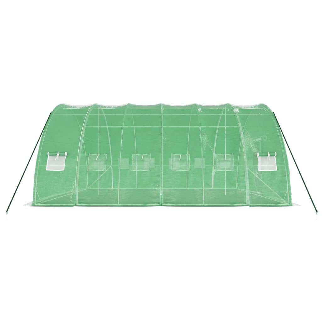 vidaXL Greenhouse with Steel Frame Green 36 m² 6x6x2.85 m