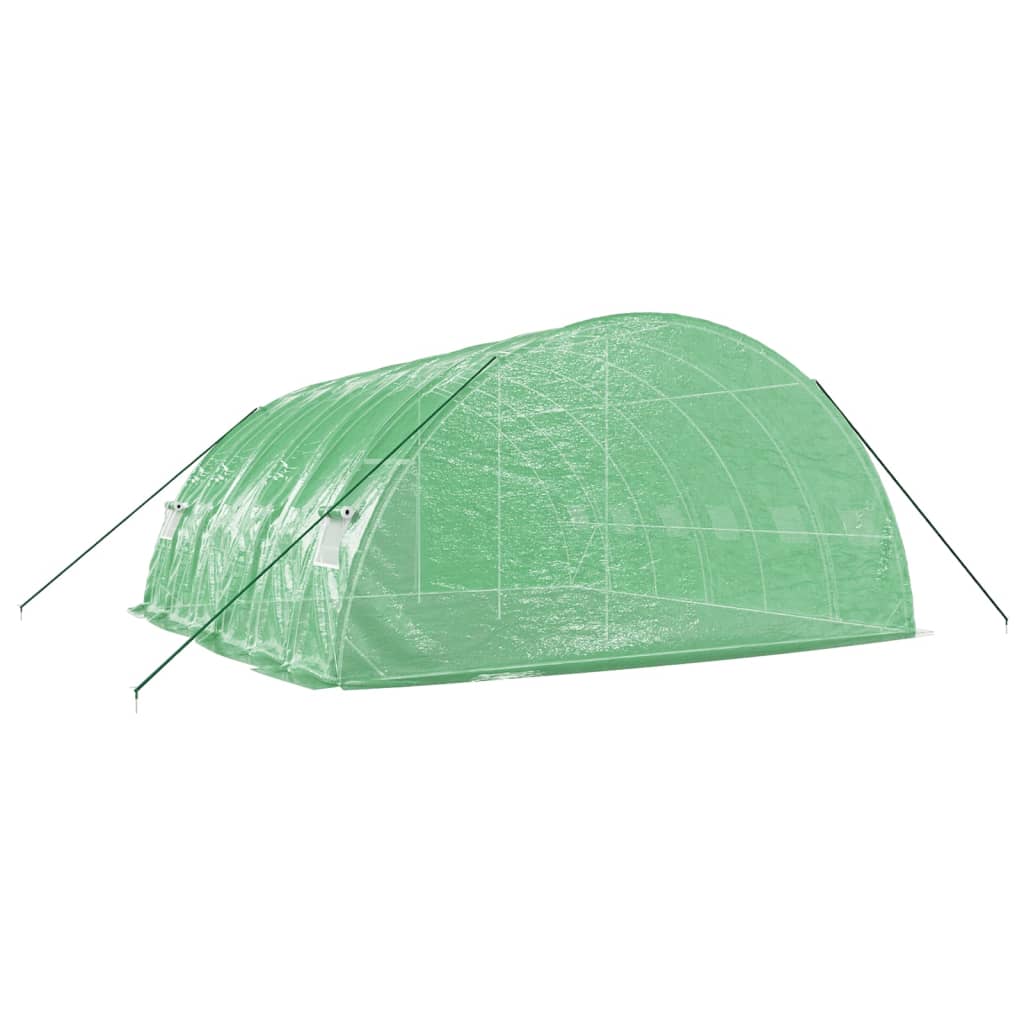 vidaXL Greenhouse with Steel Frame Green 36 m² 6x6x2.85 m