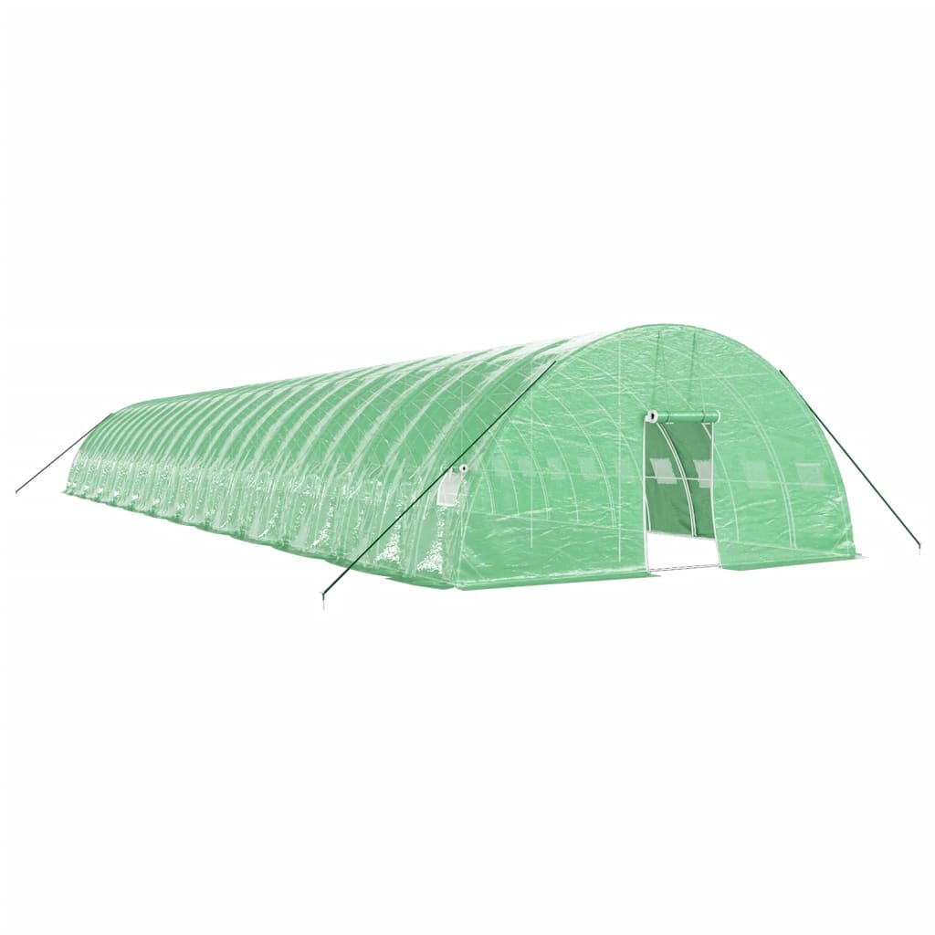 vidaXL Greenhouse with Steel Frame Green 144 m² 24x6x2.85 m