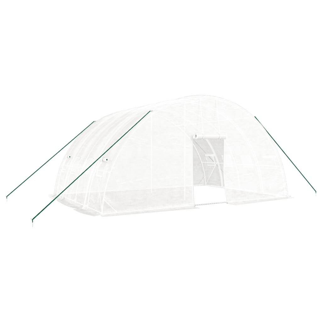 vidaXL Greenhouse with Steel Frame White 24 m² 6x4x2.85 m