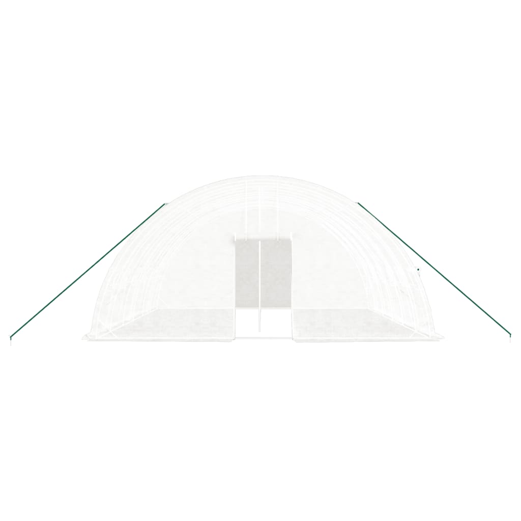 vidaXL Greenhouse with Steel Frame White 36 m² 6x6x2.85 m